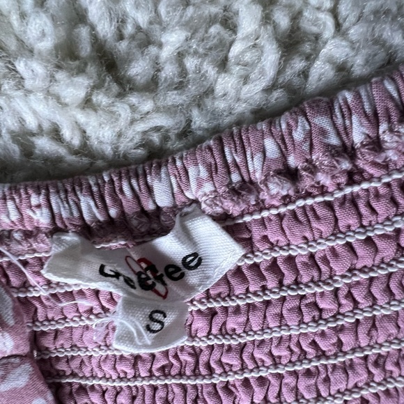 Size Small Pink Spaghetti Strap Pink Women's Romper - Picture 4 of 8